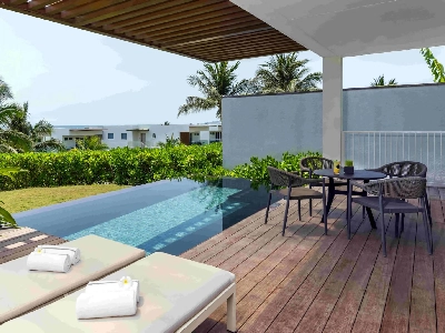 1 Bedroom Villa, Private Pool, Ocean View - King Bed