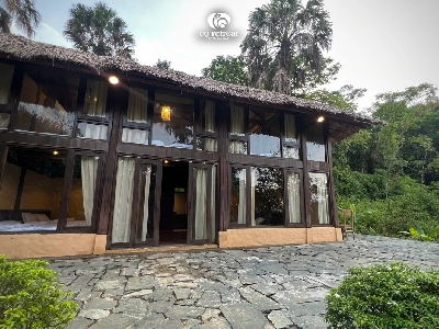 Nature retreat stilt house