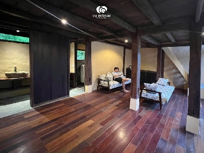 Nature retreat stilt house