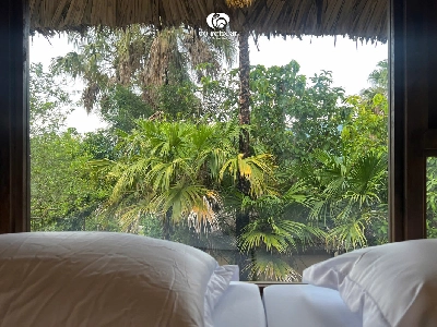 Nature retreat stilt house