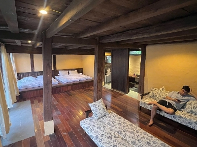 Nature retreat stilt house