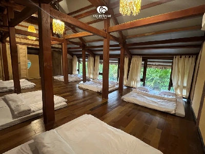 Nature retreat stilt house