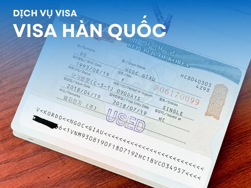 Dịch vụ làm visa Hàn Quốc 3 tháng 1 lần