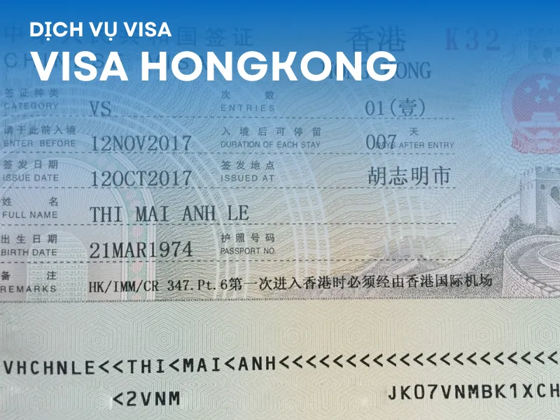 Dịch vụ làm visa HongKong giá rẻ